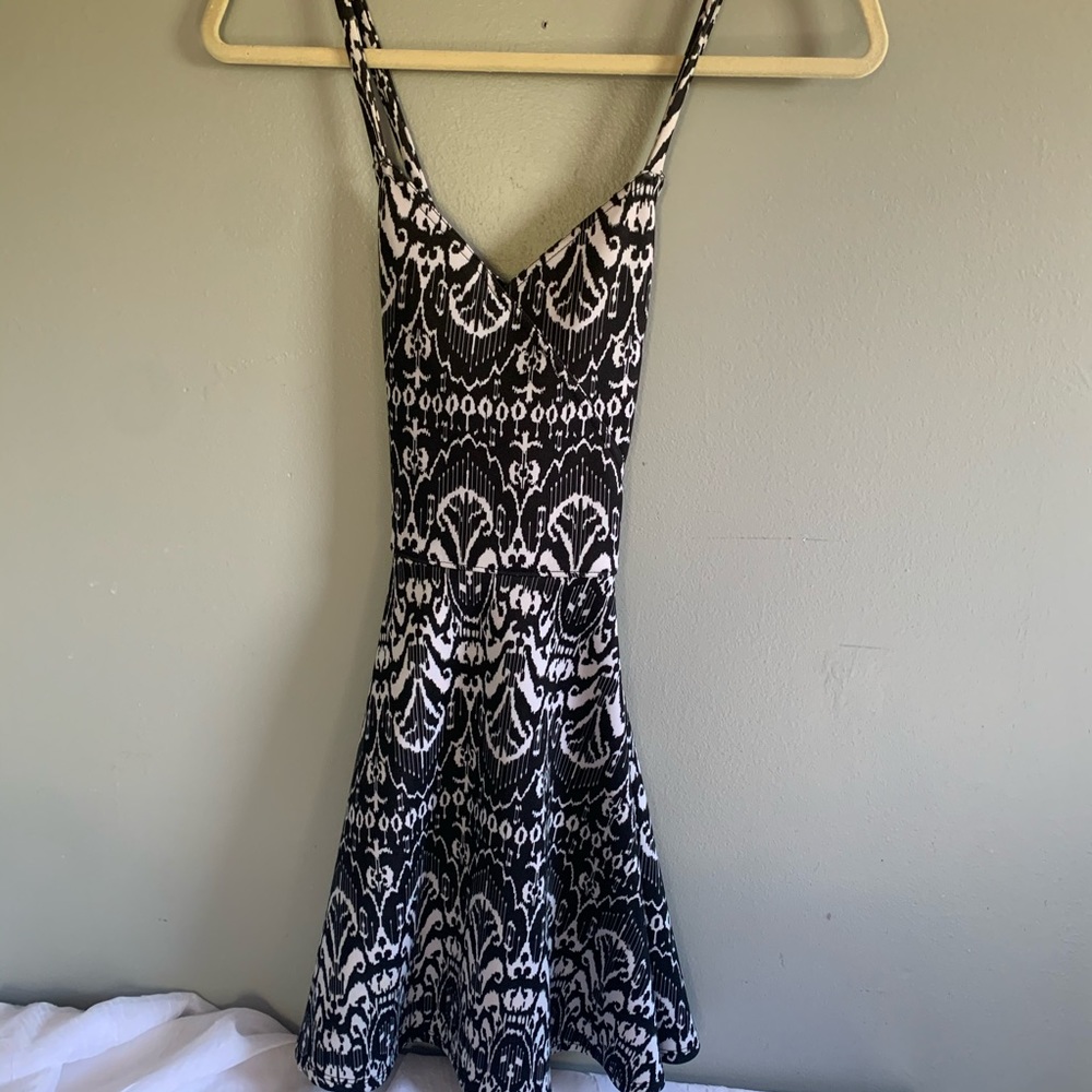 cross back strap skater dress